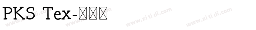 PKS Tex字体转换
